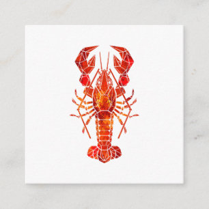 Roter polygonal Hummer Begleitkarte
