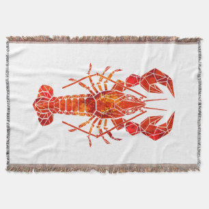Roter polygonal Hummer Decke