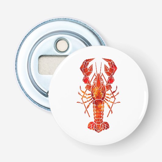 Roter polygonal Hummer Flaschenöffner (Vorderseite)