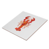 Roter polygonal Hummer Fliese (Seite)