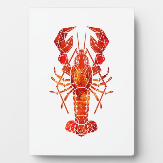 Roter polygonal Hummer Fotoplatte (Vorderseite)