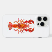 Roter polygonal Hummer iPhone Hülle (Rückseite (Horizontal))