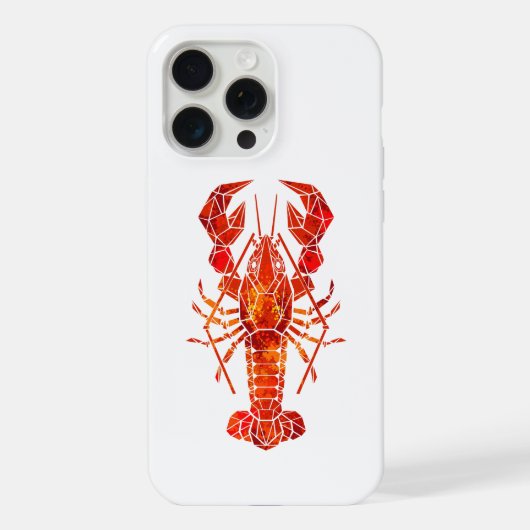 Roter polygonal Hummer iPhone Hülle (Rückseite)