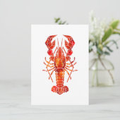 Roter polygonal Hummer Karte (Stehend Vorderseite)