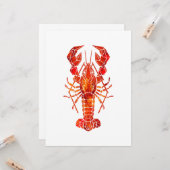 Roter polygonal Hummer Karte (Vorderseite/Rückseite Beispiel)