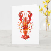 Roter polygonal Hummer Karte (Gelbe Blume)