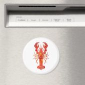 Roter polygonal Hummer Magnet (In Situ (Geschirrspüler))