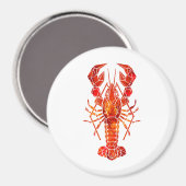 Roter polygonal Hummer Magnet (Vorderseite/Rückseite)