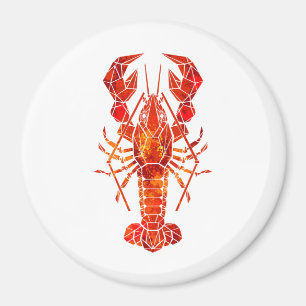 Roter polygonal Hummer Magnet