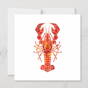 Roter polygonal Hummer Magneteinladung