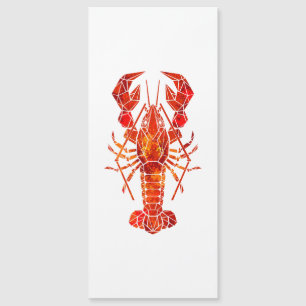 Roter polygonal Hummer Magnetkarte