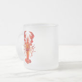 Roter polygonal Hummer Mattglastasse (Vorderseite Links)