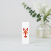 Roter polygonal Hummer Mini Visitenkarte (Stehend Vorderseite)