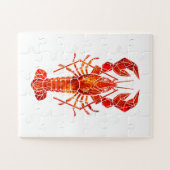 Roter polygonal Hummer Puzzle (Horizontal)