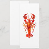 Roter polygonal Hummer Save The Date (Vorne/Hinten)