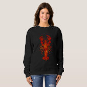 Roter polygonal Hummer Sweatshirt (Vorne ganz)
