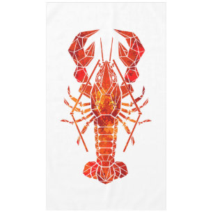 Roter polygonal Hummer Tischdecke
