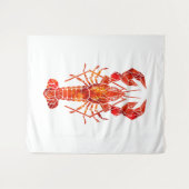 Roter polygonal Hummer Wandteppich (Vorderseite (Horizontal))