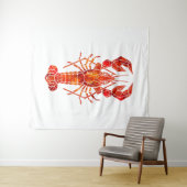 Roter polygonal Hummer Wandteppich (Beispiel (Horizontal))