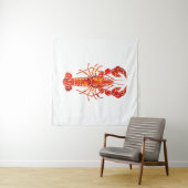 Roter polygonal Hummer Wandteppich (Beispiel (Horizontal))