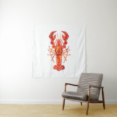 Roter polygonal Hummer Wandteppich (Beispiel)