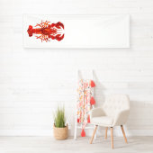 Roter polygonaler Hummer Banner (Insitu)