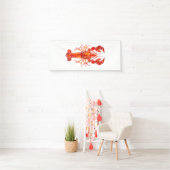 Roter Polygonaler Hummer Banner (Insitu)