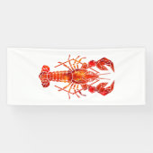 Roter Polygonaler Hummer Banner (Horizontal)