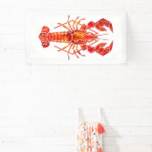 Roter polygonaler Hummer Banner (InSitu)