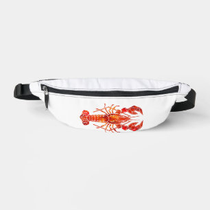 Roter polygonaler Hummer Bauchtasche