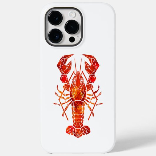 Roter polygonaler Hummer Case-Mate iPhone Hülle (Rückseite)