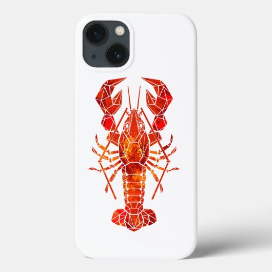 Roter polygonaler Hummer Case-Mate iPhone Hülle (Rückseite)