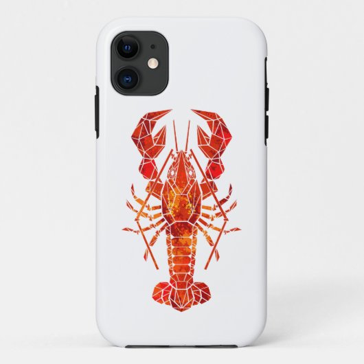 Roter polygonaler Hummer Case-Mate iPhone Hülle (Rückseite)