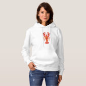Roter polygonaler Hummer Hoodie (Vorne ganz)
