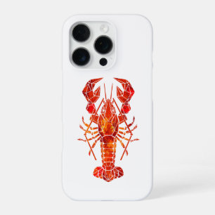 Roter polygonaler Hummer iPhone 16 Pro Hülle