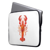 Roter polygonaler Hummer Laptopschutzhülle (Vorderseite Links)