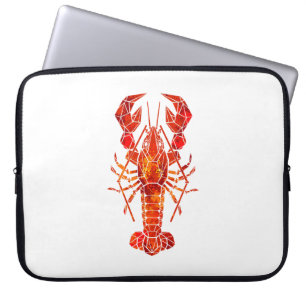 Roter polygonaler Hummer Laptopschutzhülle