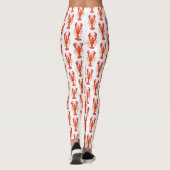 Roter polygonaler Hummer Leggings (Rückseite)