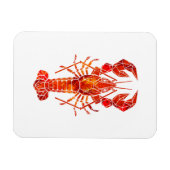 Roter polygonaler Hummer Magnet (Horizontal)
