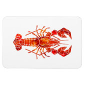 Roter Polygonaler Hummer Magnet (Horizontal)