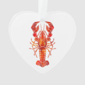 Roter polygonaler Hummer Ornament (Rückseite)