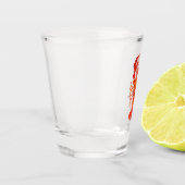 Roter Polygonaler Hummer Schnapsglas (Links)