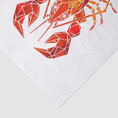 Roter Polygonaler Hummer Seidenpapier (Ausschnitt)