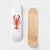 Roter polygonaler Hummer Skateboard (Vorderseite)