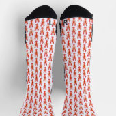 Roter polygonaler Hummer Socken (Oben)