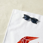 Roter Polygonaler Hummer Strandtuch (Beispiel)