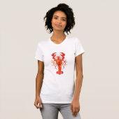 Roter polygonaler Hummer T-Shirt (Vorne ganz)