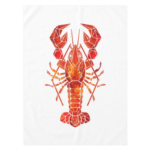 Roter polygonaler Hummer Tischdecke (Vorderseite)
