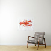 Roter polygonaler Hummer Wandteppich (Beispiel (Horizontal))