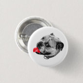 Roter Pop-Abzeichen Button (Vorne & Hinten)
